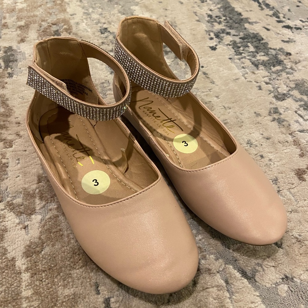 Nanette Lepore glitter flats, girls 3